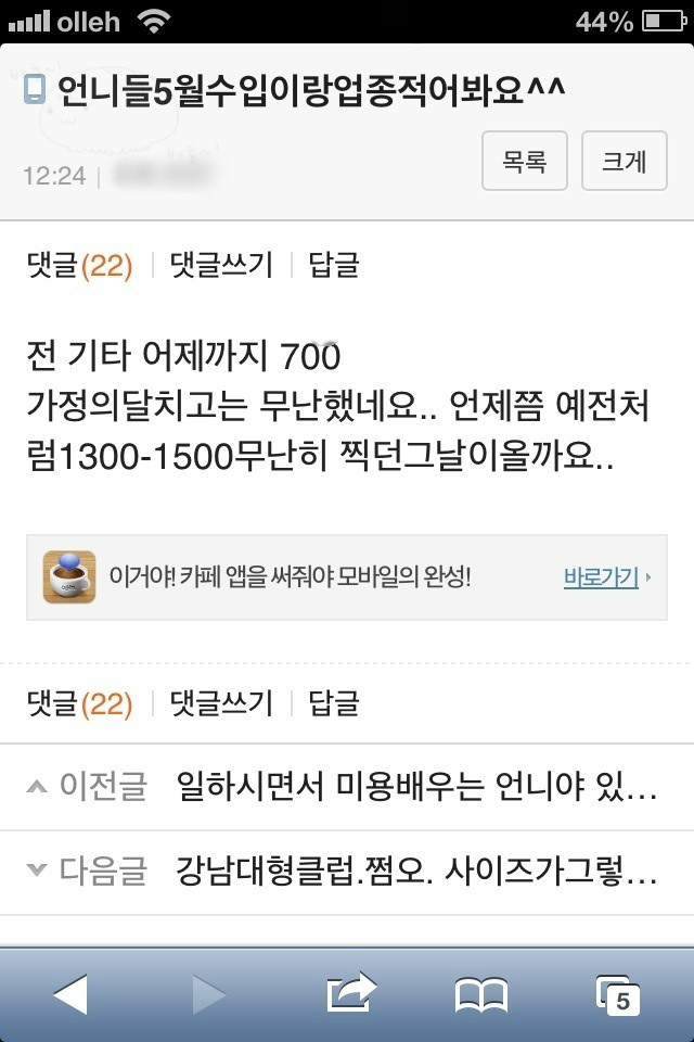 오피스걸 달수입 