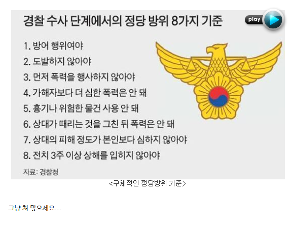 2014수정된 정당방위의 기준