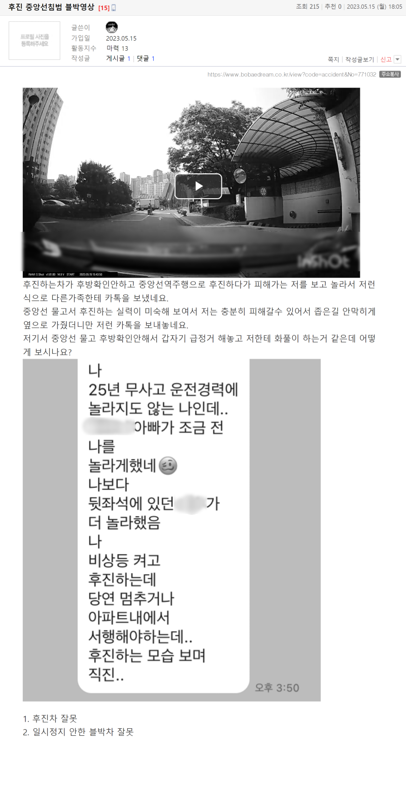 밤비라스  후진 중앙선침범 블박영상.png