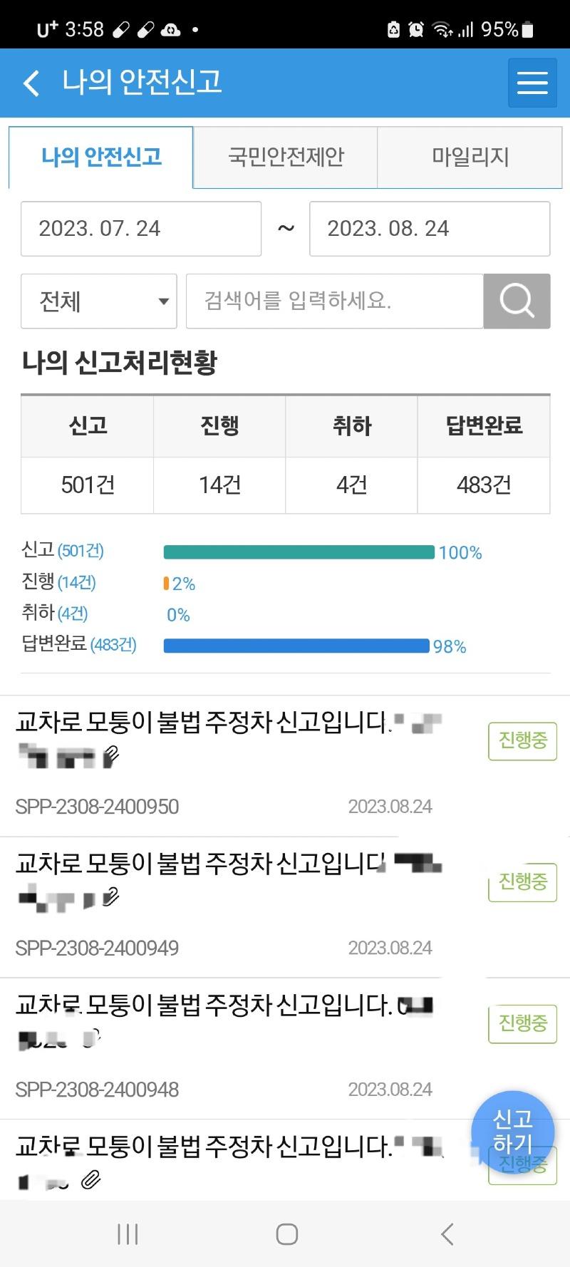 대전 불법주차 상품권 발송 500건