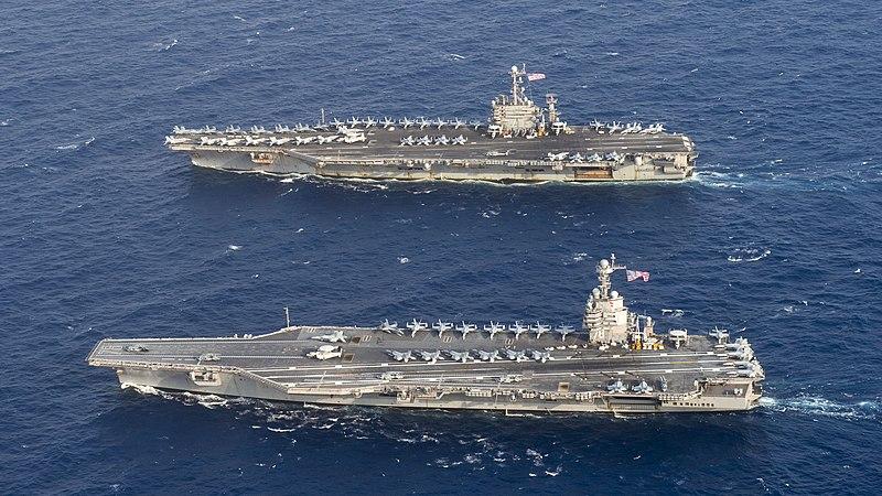 800px-USS_Gerald_R._Ford_(CVN-78)_and_USS_Harry_S._Truman_(CVN-75)_underway_in_the_Atlantic_Ocean_on_4_June_2020_(200604-N-BD352-0199).jpg