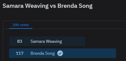 Samara Weaving vs Brenda Song2.JPG