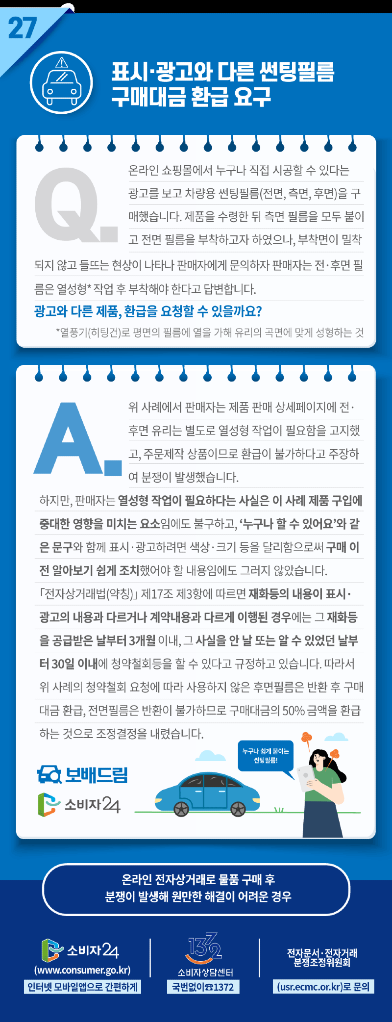 1.표시광고와 다른 썬팅필름 구매대금 환급 요구.png