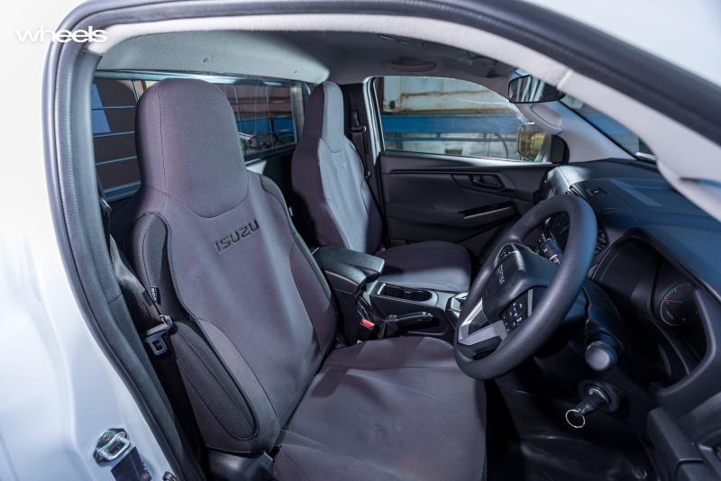 2021_Isuzu_D-Max_4x2_SX_Single_Chassis_Ute_Auto_interior_seats.jpg