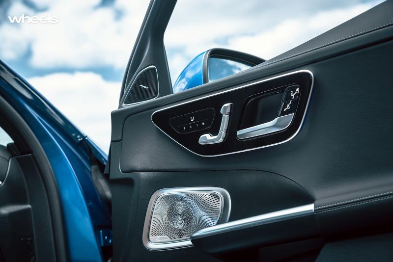 2022_Mercedes-Benz_C300_Spectral_Blue_Metallic_Australia_interior_driver_seat_adjustment_switch_02.jpg