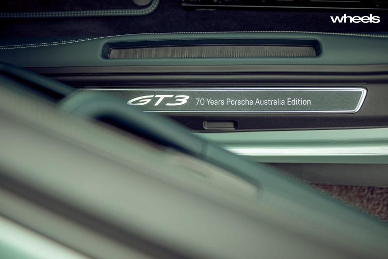 2022_Porsche_911_GT3_Touring_70_years_Porsche_Australia_Edition_Australia_interior_door_scuffplate_ABrook.jpg