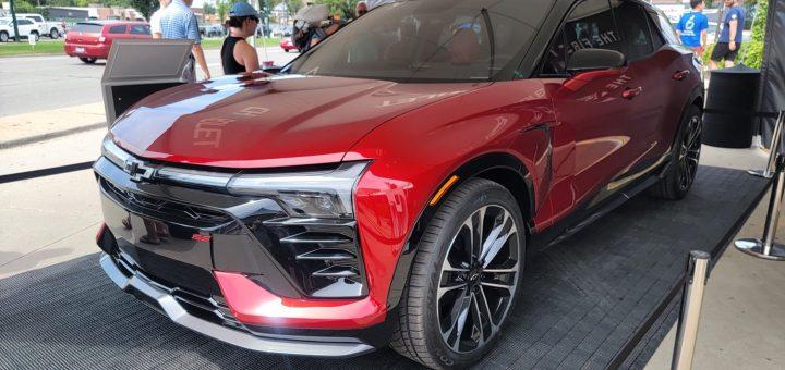2024-Chevrolet-Blazer-EV-SS-Radiant-Red-Metallic-GNT-First-Real-World-Photos-2022-Woodward-Dream-Cruise-Exterior-003-front-three-quarters-720x340.jpg