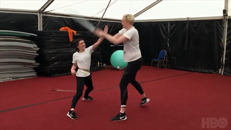 Maisie Williams & Gwendoline Christie Training For Game Of Thrones.mp4_000037.202.png