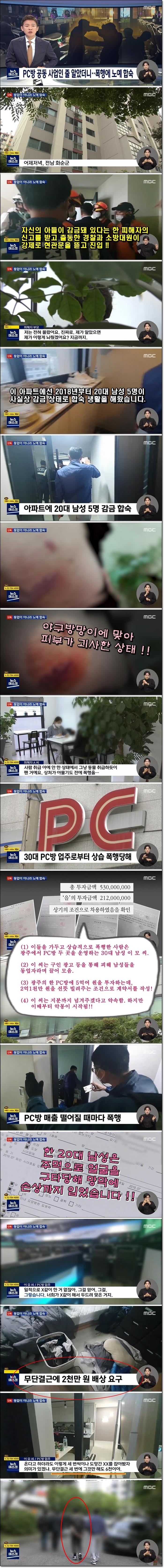 PC방 공동사업인줄 알았는데, 노예 합숙에 폭행.jpg